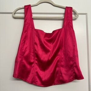 Satin Pink Corset style Top